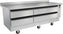 Silver King - 84” Chef Base Freezer with 4 Drawer and 4” Heavy-duty Soft Casters - SKFCB84H-EDUS2