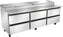 Silver King - 92” Prep Table With 19” Deep Cutting Board, 6 Drawers, and 5” Casters - SKPZ92-EDUS1