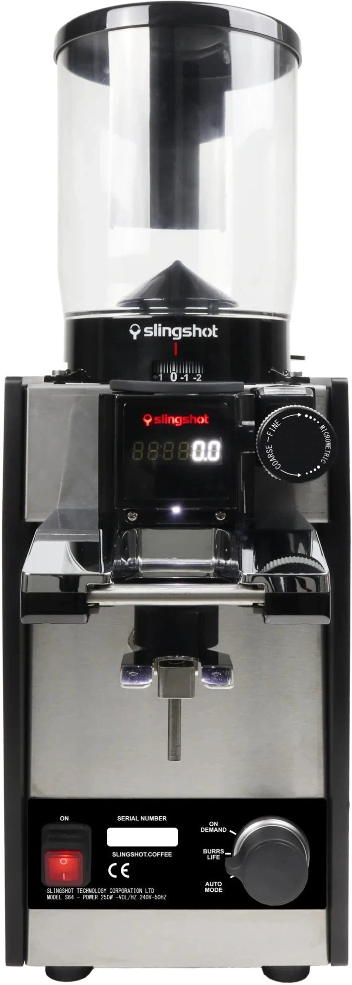 Slingshot - S75 Dosing Grinder With 75 mm Flate Burrs - S-S75US