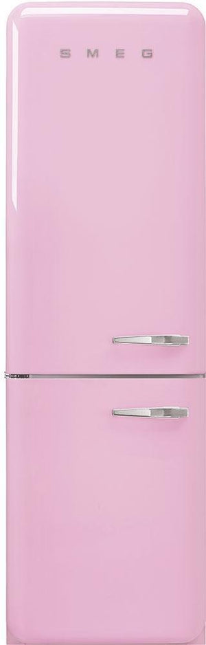 Smeg - 24" 50's Retro Style No Frost RefrigeratorLeft Hinge Pink - FAB32ULPK3