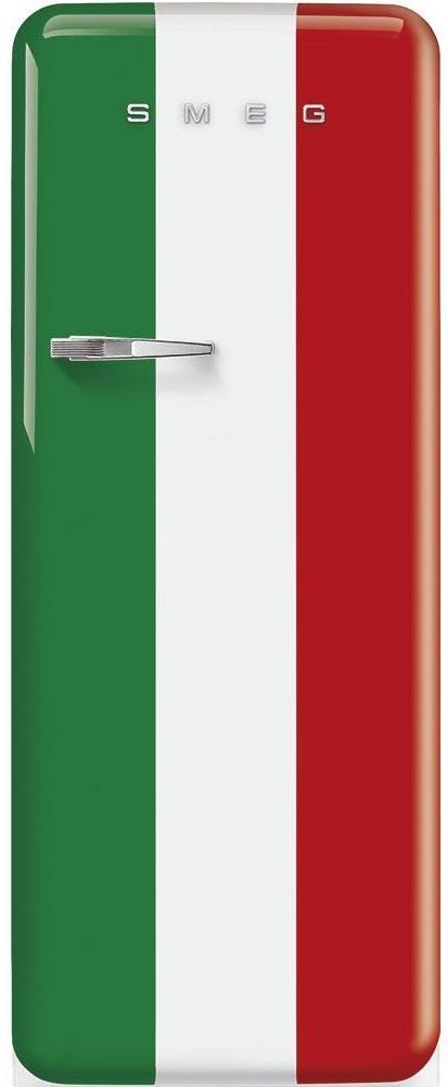 Smeg - 24" 50's Retro Style Refrigerator/Freezer Right Hinge Italian Flag - FAB28URDIT3 (Special Order)