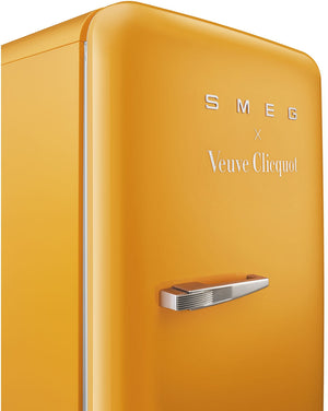 Smeg - 24" 50's Retro Style Refrigerator/Freezer Right Hinge Veuve Clicquot - FAB28URDYVC3 (Special Order)