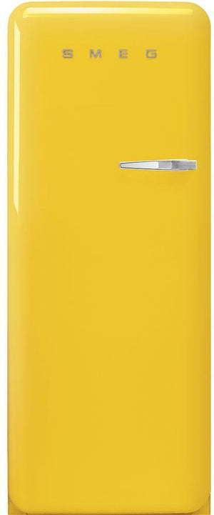 Smeg - 24" 50's Retro Style RefrigeratorLeft Hinge Yellow - FAB28ULYW3 (Special Order)