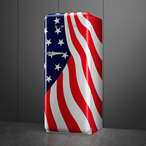 Smeg - 24" 50's Retro Style RefrigeratorRight Hinge American Flag - FAB28URDUS3 (Special Order)