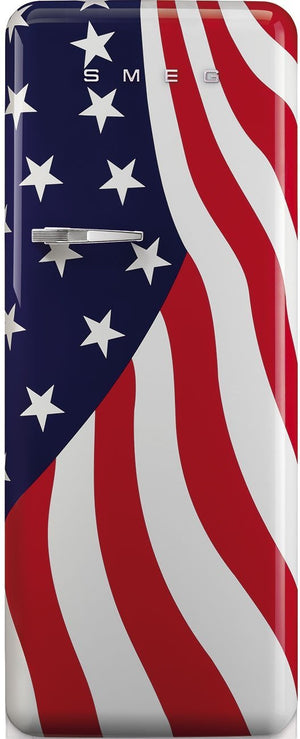 Smeg - 24" 50's Retro Style RefrigeratorRight Hinge American Flag - FAB28URDUS3 (Special Order)