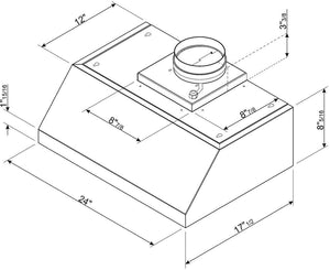 Smeg - 24" Pro-Style Under Cabinet Hood - PRELIMINARY - KPRU24X (Special Order)