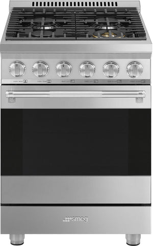 Smeg - 24" Professional Stainless-Steel ALL GAS Range - SPR24UGGX (Special Order)