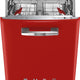 Smeg - 24" Red Retro Dishwasher - STU2FABRD2 (Special Order)