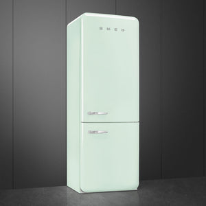 Smeg - 27" 50's Retro Style Bottom Mount Freezer Right Hinge Pastel Green - FAB38URPG (Special Order)