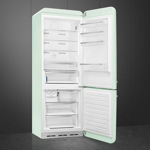 Smeg - 27" 50's Retro Style Bottom Mount Freezer Right Hinge Pastel Green - FAB38URPG (Special Order)