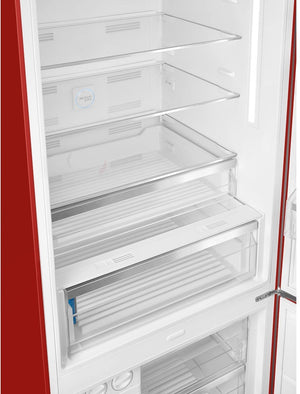 Smeg - 27" 50's Retro Style Bottom Mount Freezer Right Hinge Red - FAB38URRD (Special Order)