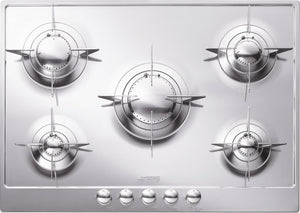 Smeg - 28" Piano Design 5-Burner Gas Drop-In Cooktop - Stainless - PU75ES (Special Order)