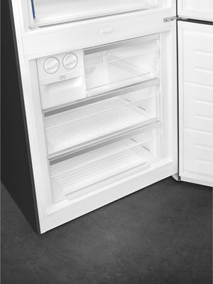 Smeg - 28" Portofino Bottom Mount Freezer Black - FA490URBL (Special Order)