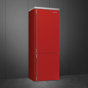 Smeg - 28" Portofino Bottom Mount Freezer Right Hinge Red - FA490URR (Special Order)