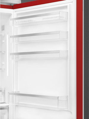 Smeg - 28" Portofino Bottom Mount Freezer Right Hinge Red - FA490URR (Special Order)