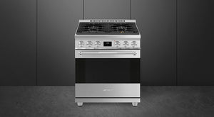 Smeg - 30" Dual Fuel Stainless Steel Professional Range - SPR30UGMX (Special Order)