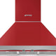 Smeg - 30" Portofino Wall Mount Vent Hood - Red - KPF30URD (Special Order)