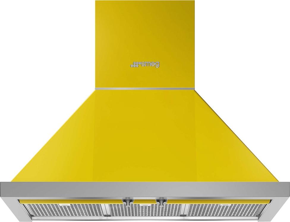 Smeg - 30" Portofino Wall Mount Vent Hood - Yellow - KPF30UYW (Special Order)