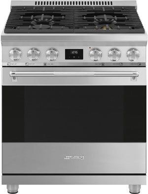 Smeg - 30" Professional Stainless-Steel ALL GAS Range - SPR30UGGX (Special Order)