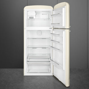 Smeg - 31" FAB50 Retro Refrigerator With Bottom Freezer, Right Hinge Preliminary Cream - FAB50URCR3 (Special Order)