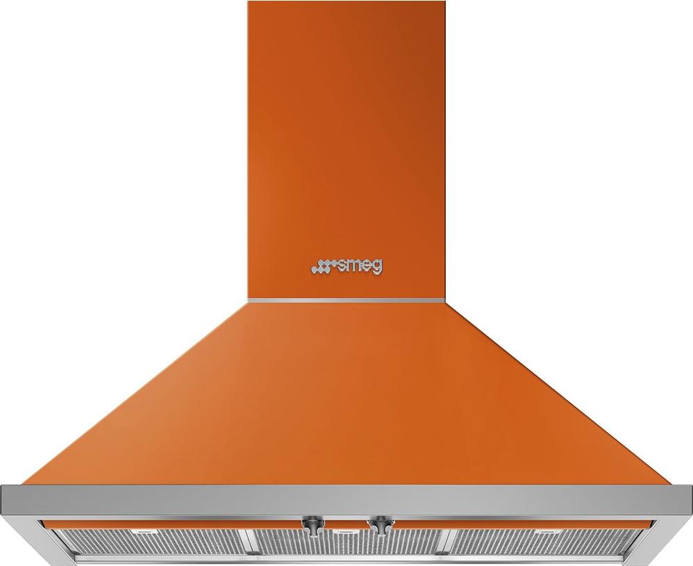 Smeg - 36" Portofino Wall Mount Vent Hood - Orange - KPF36UOR (Special Order)