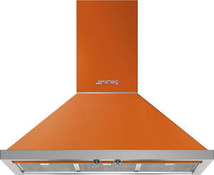 Smeg - 36" Portofino Wall Mount Vent Hood - Orange - KPF36UOR (Special Order)