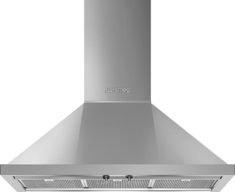 Smeg - 36" Portofino Wall Mount Vent Hood - Stainless - KPF36UX (Special Order)