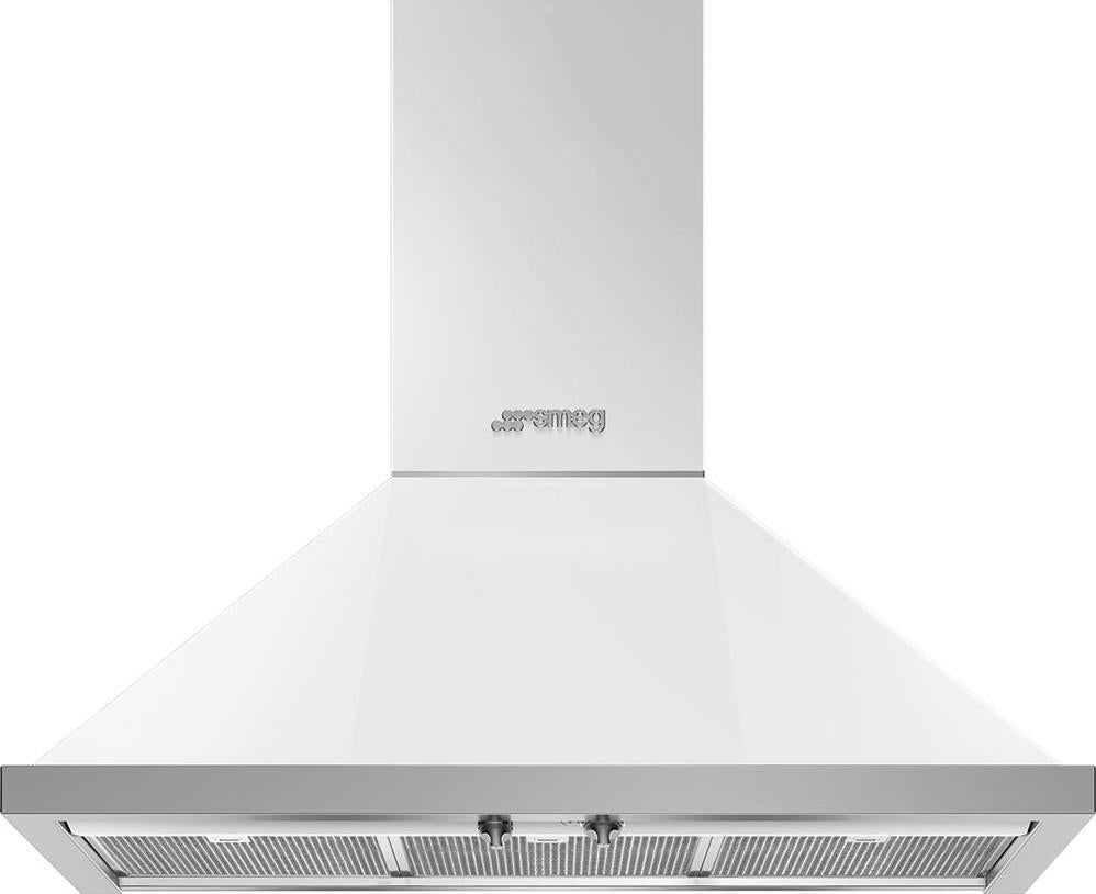 Smeg - 36" Portofino Wall Mount Vent Hood - White - KPF36UWH (Special Order)