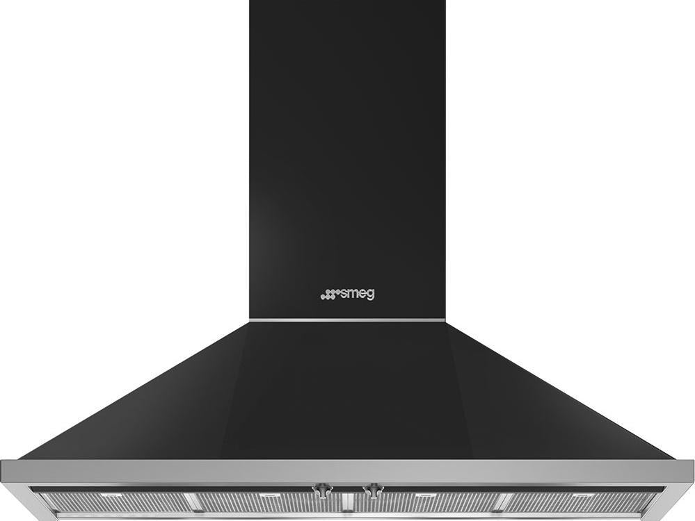 Smeg - 48" Portofino Wall Mount Vent Hood - Matte Black/Anthracite - KPF48UAN (Special Order)