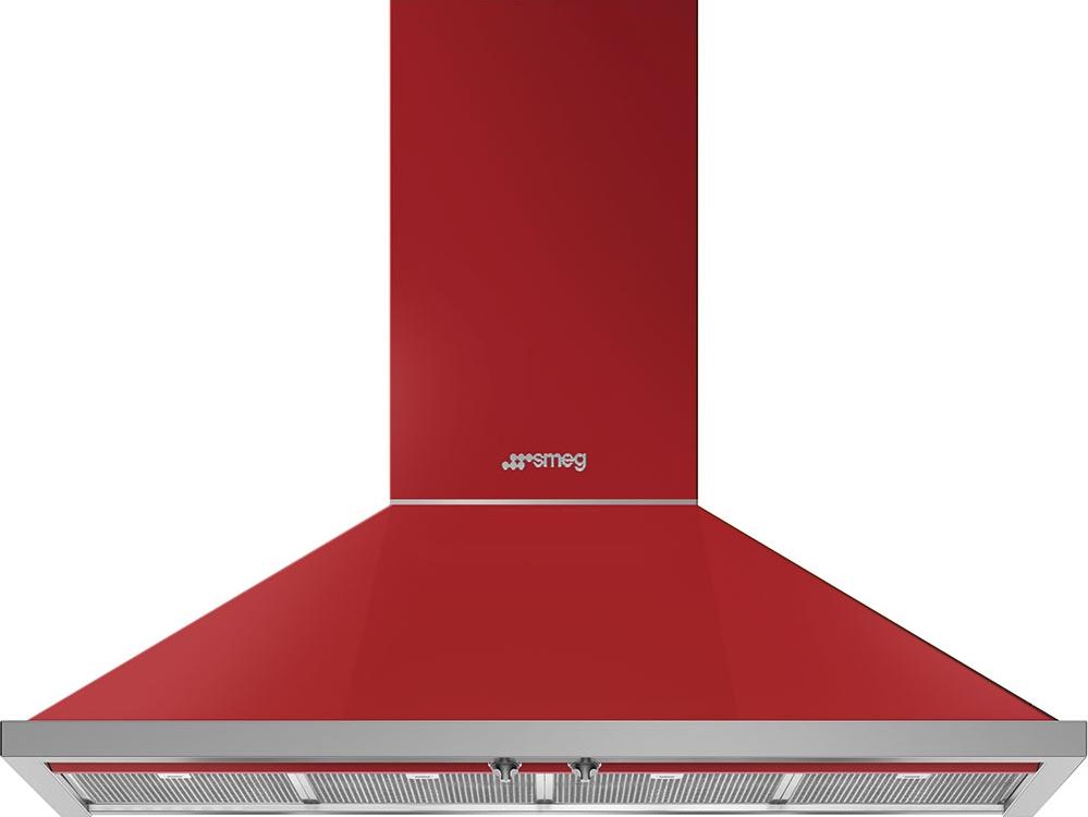 Smeg - 48" Portofino Wall Mount Vent Hood - Red - KPF48URD (Special Order)