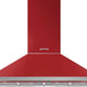 Smeg - 48" Portofino Wall Mount Vent Hood - Red - KPF48URD (Special Order)