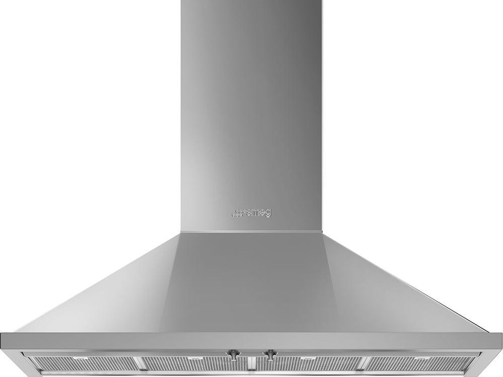 Smeg - 48" Portofino Wall Mount Vent Hood - Stainless - KPF48UX (Special Order)