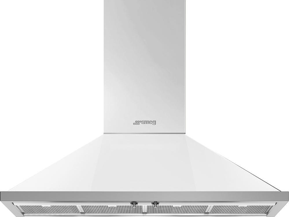 Smeg - 48" Portofino Wall Mount Vent Hood - White - KPF48UWH (Special Order)