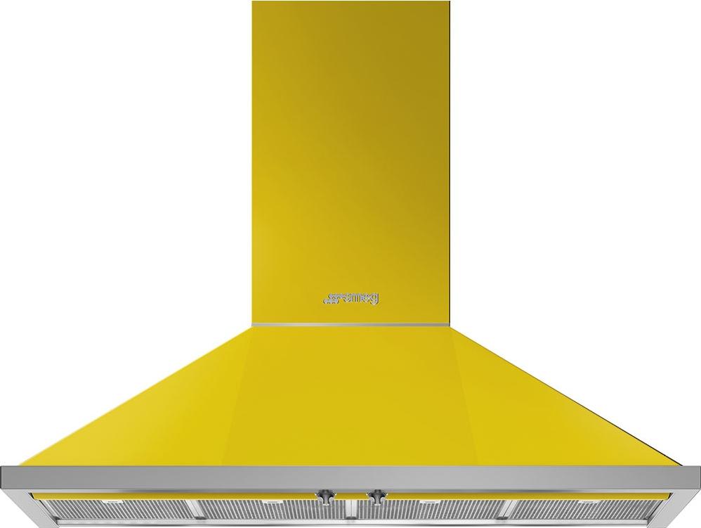 Smeg - 48" Portofino Wall Mount Vent Hood - Yellow - KPF48UYW (Special Order)