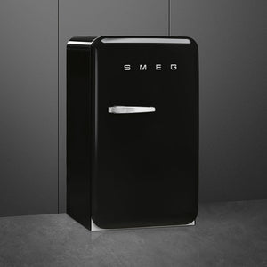 Smeg - 50's Retro Style Black Compact Refrigerator - FAB10URBL3 (Special Order)