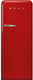 Smeg - 50's Retro Style Red Right Hinge Refrigerator - FAB28URRD3 (Special Order)