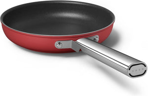 Smeg - 9.5" 50's Style Non-Stick Fry Pan Red - CKFF2401RDM