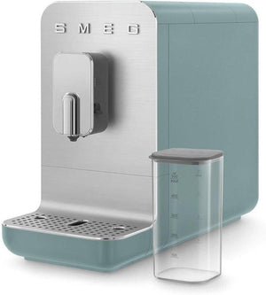 Smeg - Collezione Retro 50's Style Emerald Green Bean Cup Coffee Machine With Built-in Coffee Grinder Matte - BCC13EGMUS