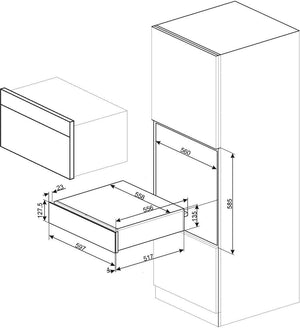 Smeg - Linea 24" Warming Drawer - CPRU115S (Special Order)