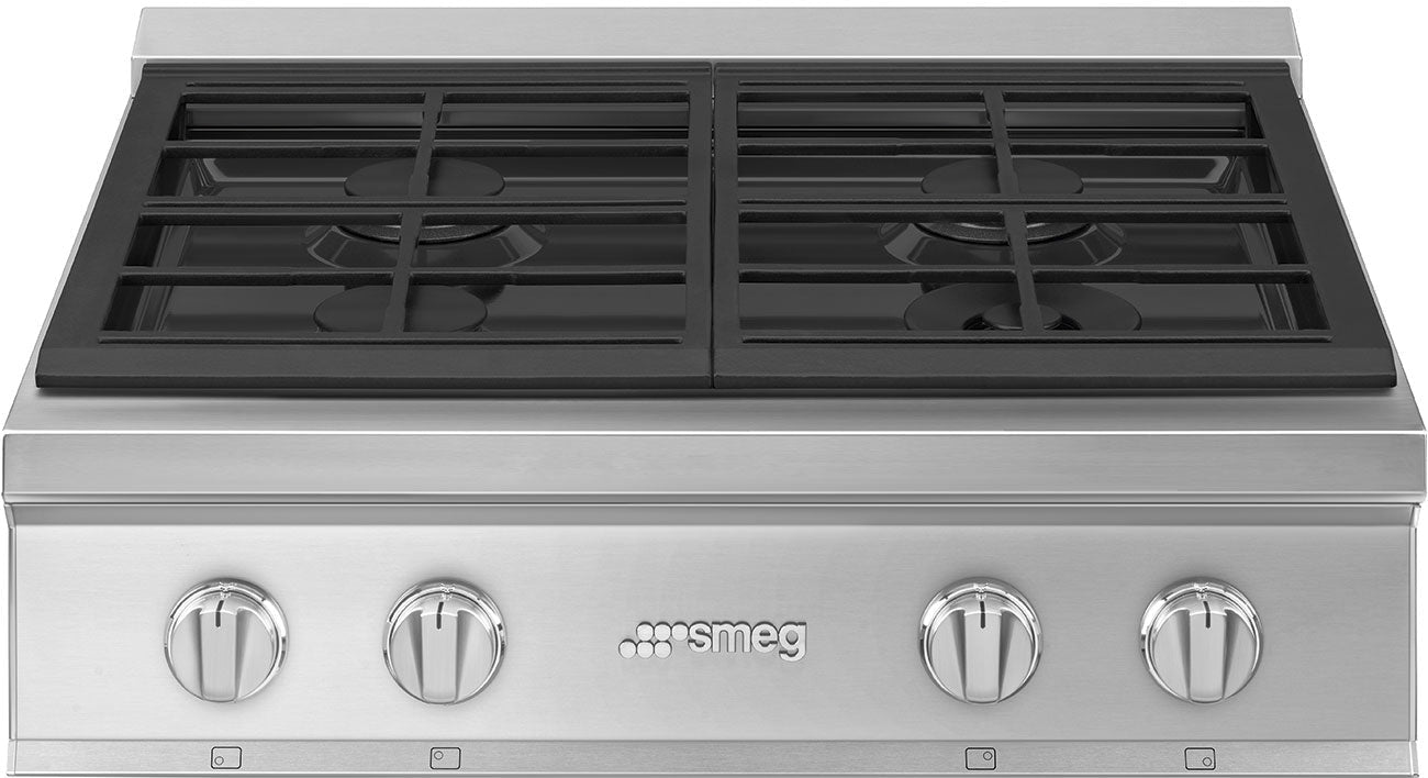 Smeg - Portofino 30" Stainless Steel Gas Rangetop- RTU304GX (Special Order)