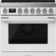 Smeg - Portofino 30" White 4-Burner Dual Fuel Range - CPF30UGMWH (Special Order)