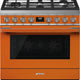 Smeg - Portofino 36" Orange 5-Burner Gas Range - CPF36UGGOR (Special Order)