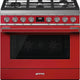 Smeg - Portofino 36" Red 5-Burner Gas Range - CPF36UGGR (Special Order)