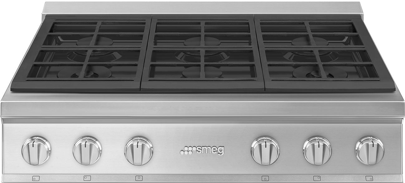 Smeg - Portofino 36" Stainless Steel Gas Rangetop - RTU366GX (Special Order)