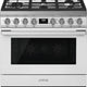 Smeg - Portofino 36" White 5-Burner Gas Range - CPF36UGGWH (Special Order)