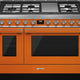 Smeg - Portofino 48" Orange Stainless Steel 5-Burner Dual Fuel Range - CPF48UGMOR (Special Order)