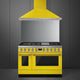 Smeg - Portofino 48" Yellow Stainless Steel 5-Burner Dual Fuel Range - CPF48UGMYW (Special Order)