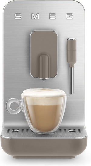 Smeg - Retro Style Espresso Coffee Machine with Frother Taupe - BCC02TPMUS (Special Order)