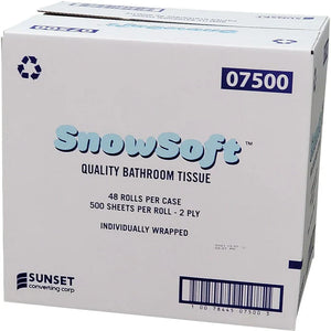 Snow Soft - 3.97" x 3.5", 2 Ply Wrapped Toilet Tissue, 48Rl/Cs - 7500