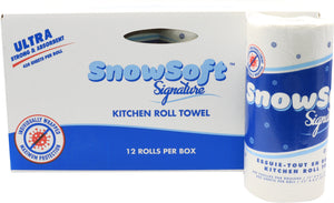 Snow Soft - 420 Sheet Signature Premium Kitchen Roll Towel, 12 Rl/Cs - KTS42012